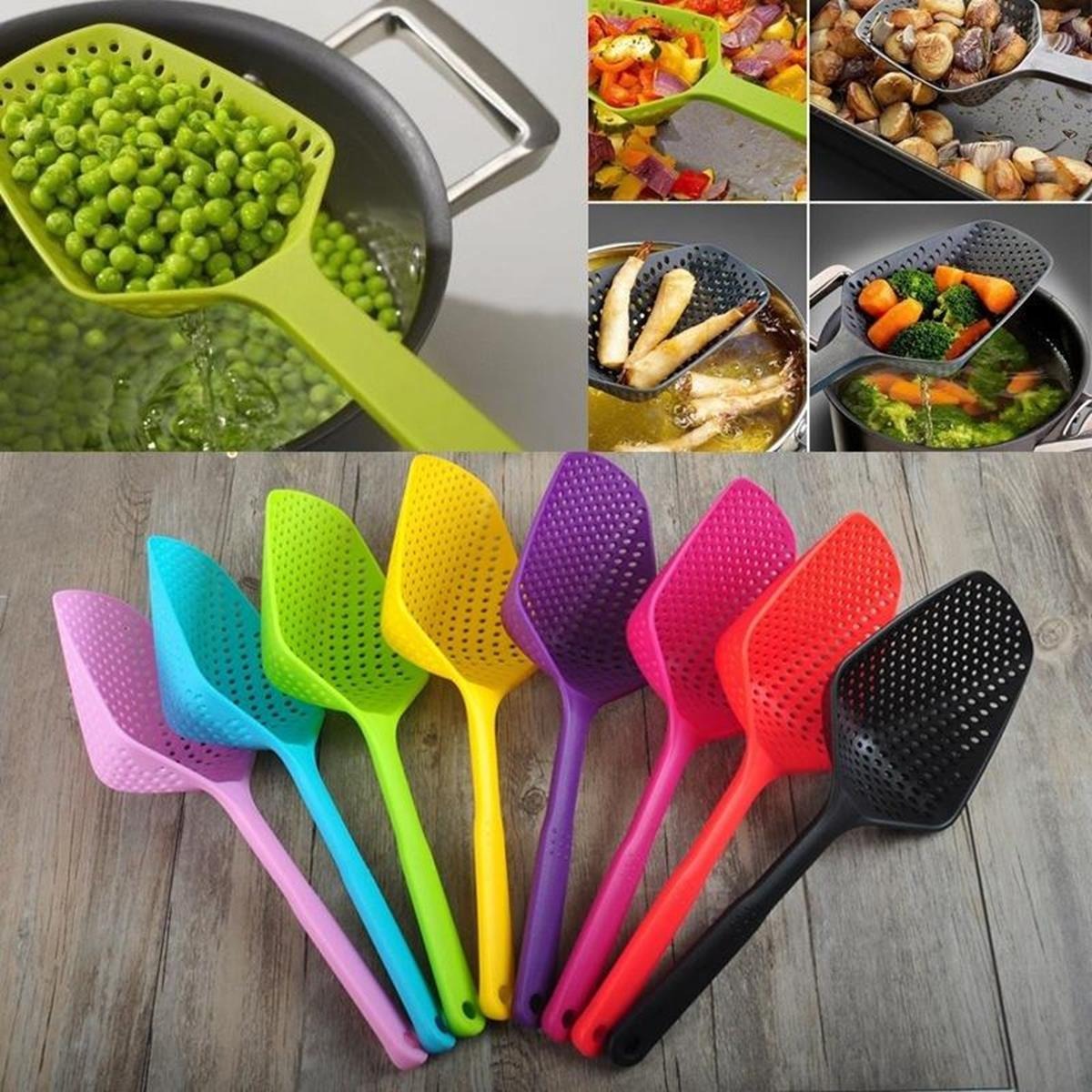 Plastic Slotted Spoon Strainer Drain Water