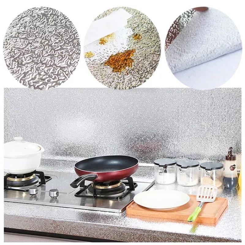 Kitchen Oil Proof Waterproof Sticker Aluminum Foil Sheet