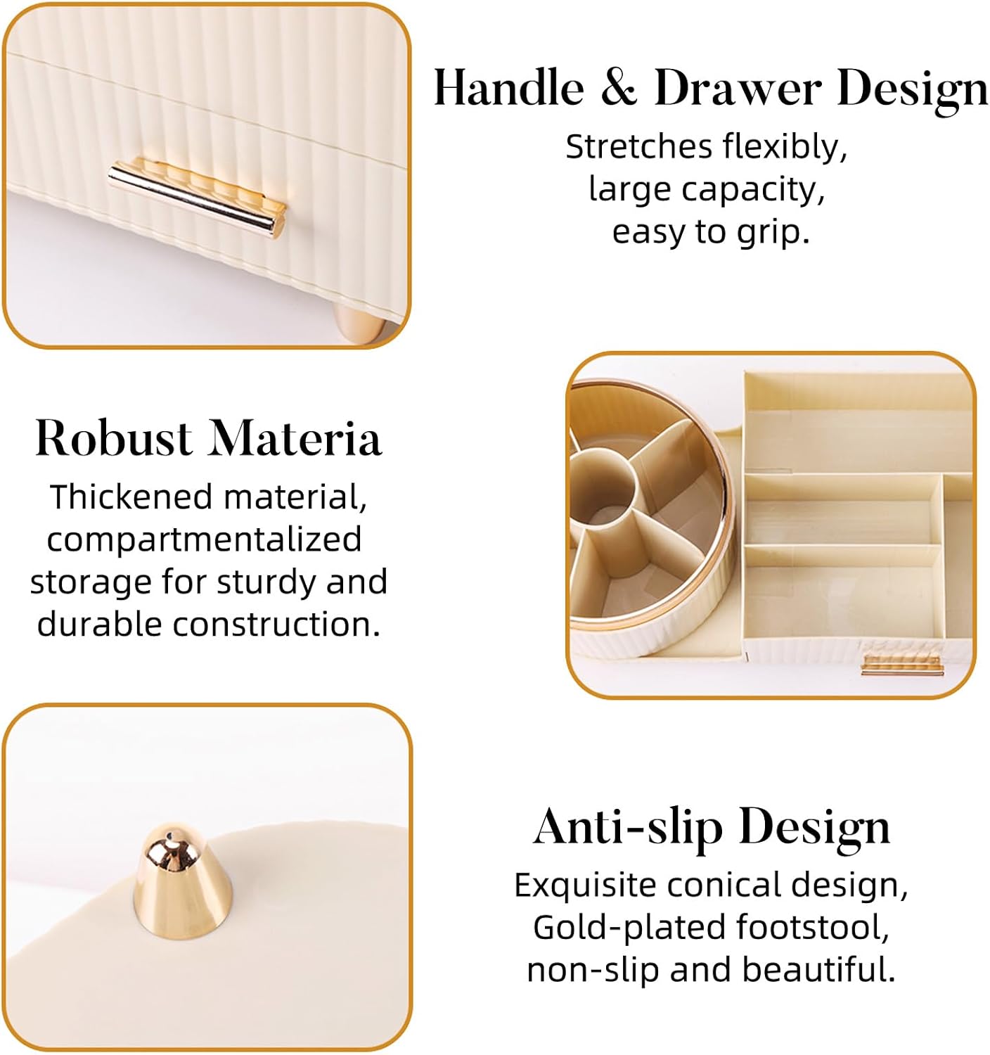 Vanity Desk Rotating Makeup Organizer