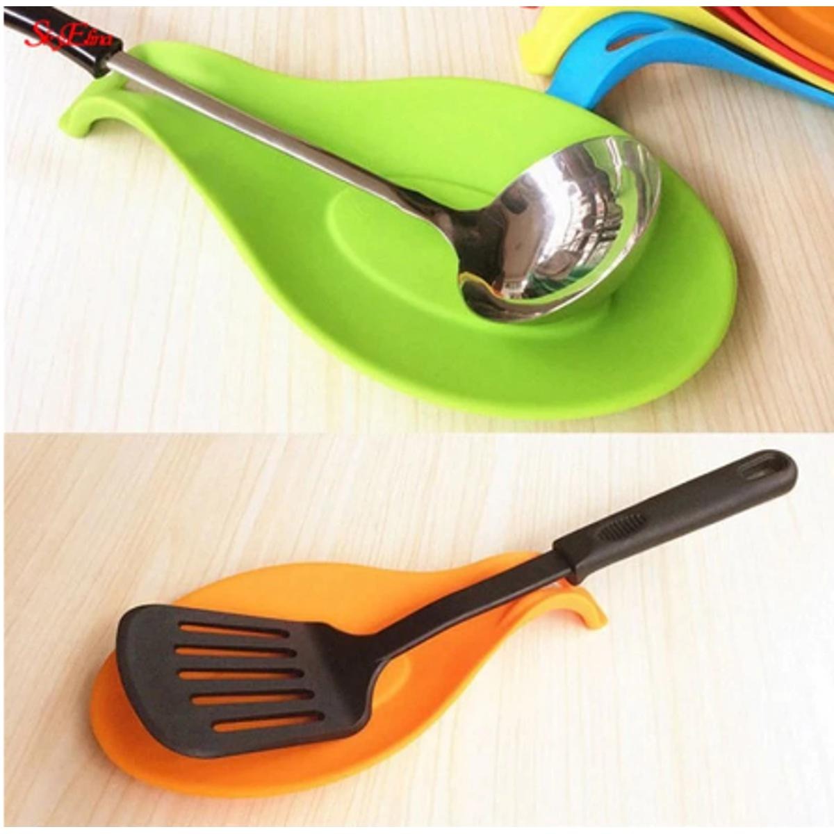 Silicone Spoon Rest Heat Resistant Kitchen Utensil