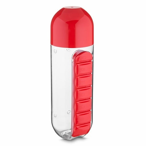 Daily Pill Box Organizer with Water Bottle