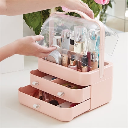 Acrylic Double Door Cosmetic Organizer