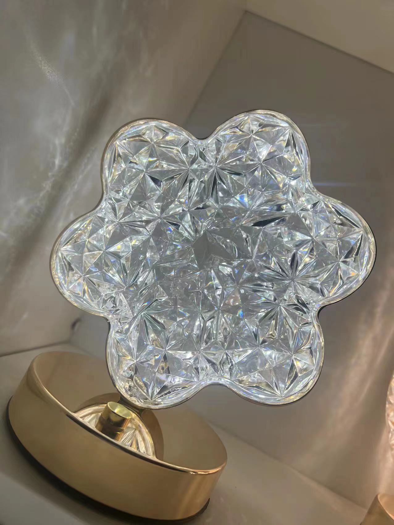 Crystal Touch Lamp Diamond Lamp Star And Moon Design Rechargeable Lamp