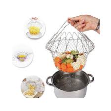 Chef Basket Deluxe Kitchen Colander Cooking Expandable