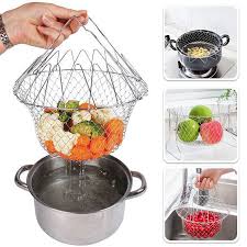 Chef Basket Deluxe Kitchen Colander Cooking Expandable