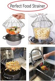 Chef Basket Deluxe Kitchen Colander Cooking Expandable