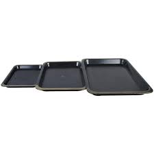 Plastic Rectangle Serving Tray 3 Sizes Set