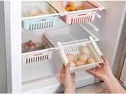 Stretchable fridge organizer adjustable storage