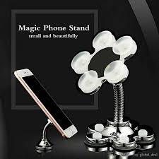Magic Suck Cell Phone Holder Pocketable 360 Degree Rotatable