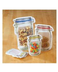 Reusable Jar Bags Ziplock Bag Airtight - Pack of 3