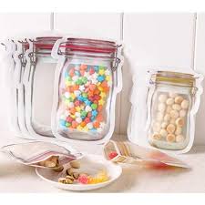 Reusable Jar Bags Ziplock Bag Airtight - Pack of 3