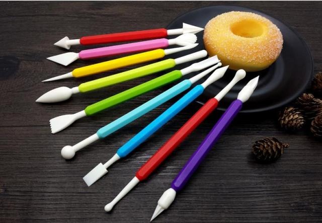 9pcs/Set Polymer Clay Tool Flower Fondant Cake Decorating