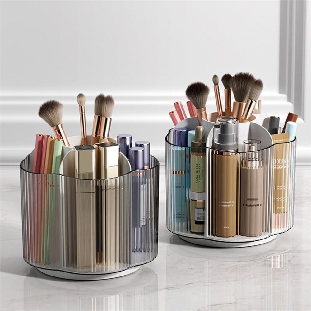 Transparent Makeup Brush Holder Durable Plastic Pen Storage Cosmetics Organizer