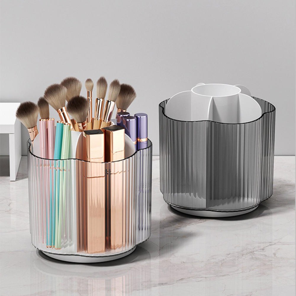 Transparent Makeup Brush Holder Durable Plastic Pen Storage Cosmetics Organizer