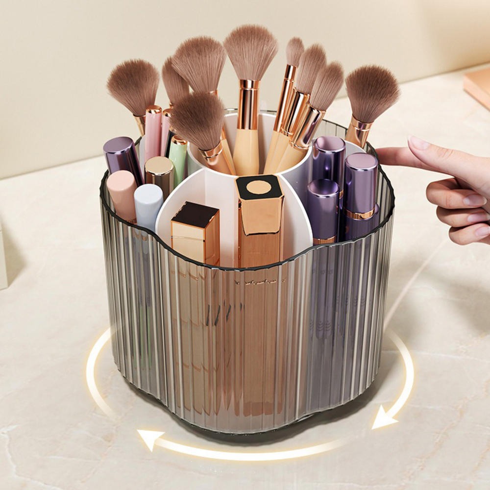 Transparent Makeup Brush Holder Durable Plastic Pen Storage Cosmetics Organizer