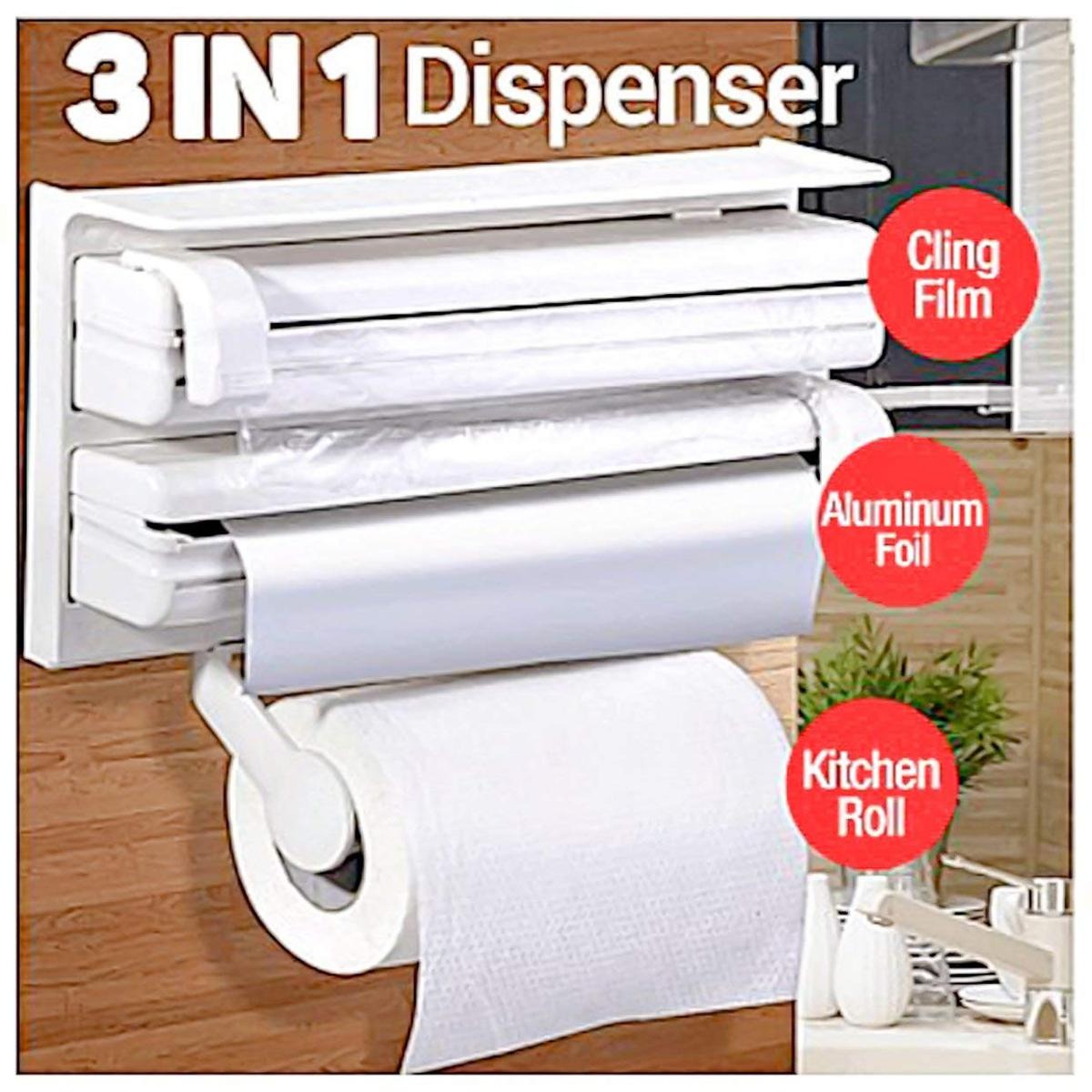 3 in 1 - Wall Mount Tissue Paper Dispenser