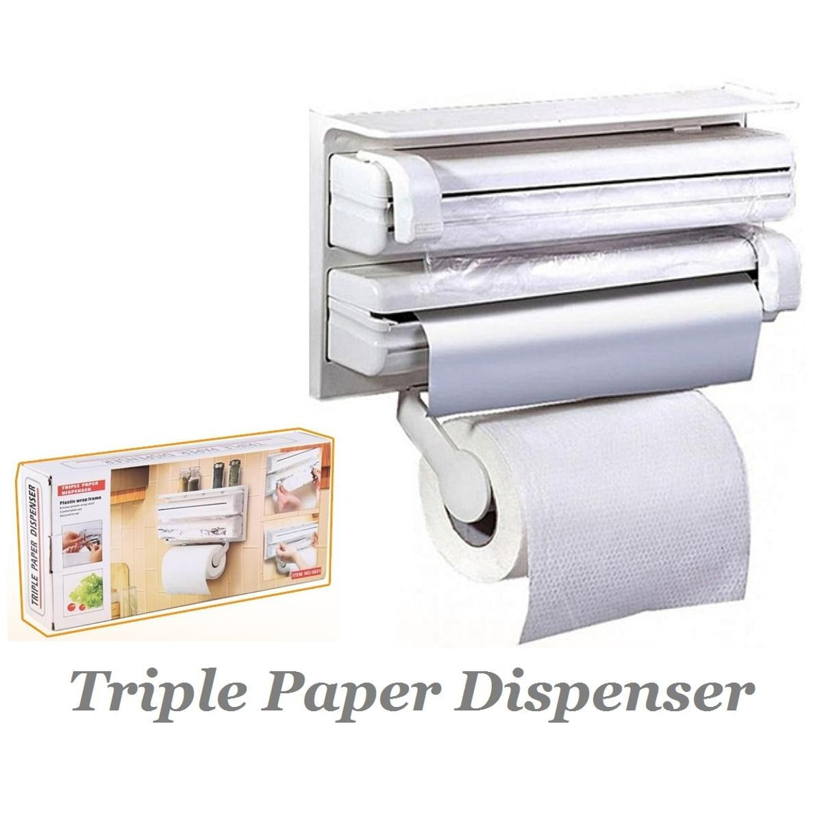 3 in 1 - Wall Mount Tissue Paper Dispenser