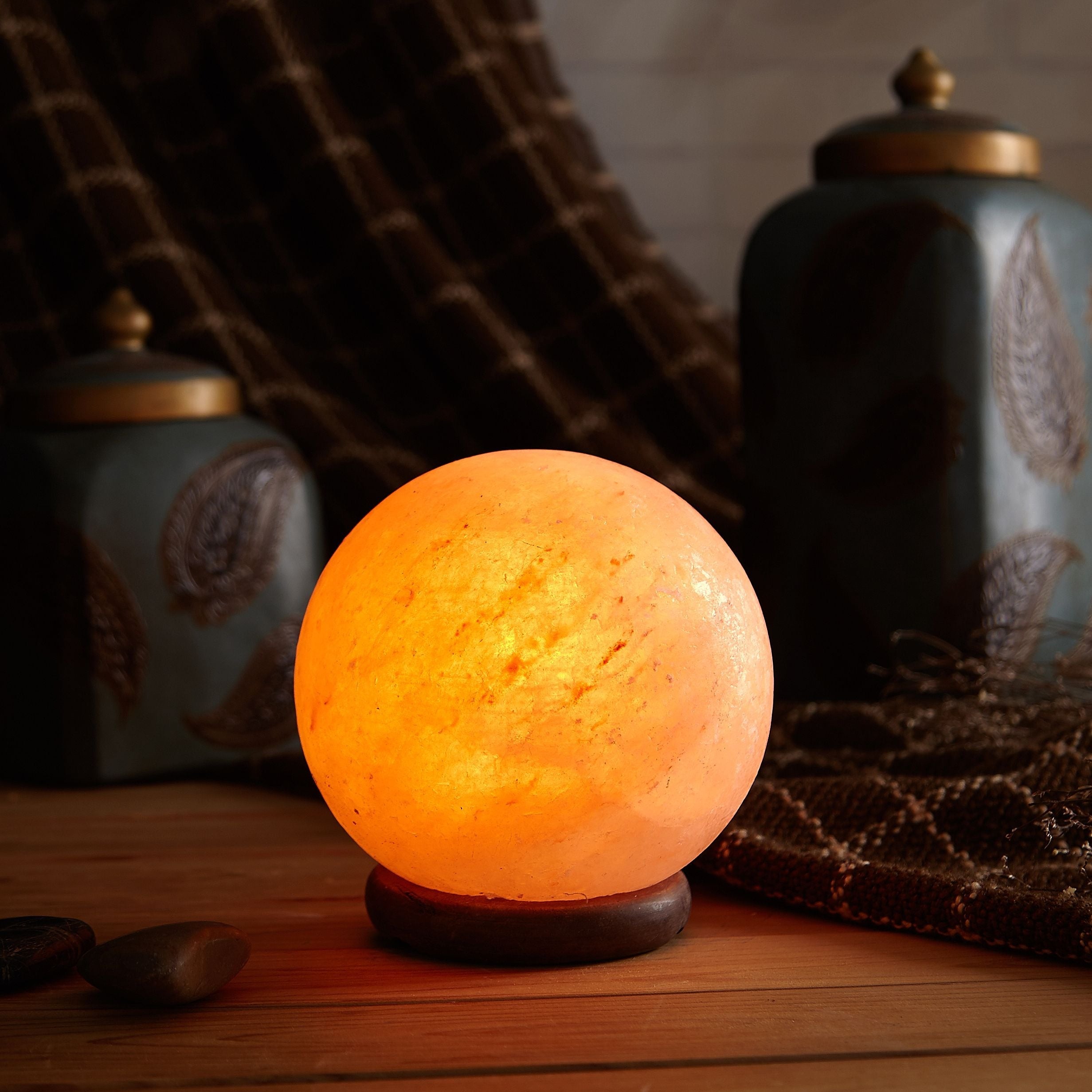 5 KG HIMALAYAN SALT ROCK SALT LAMPS GLOBE ROUND SHAPE