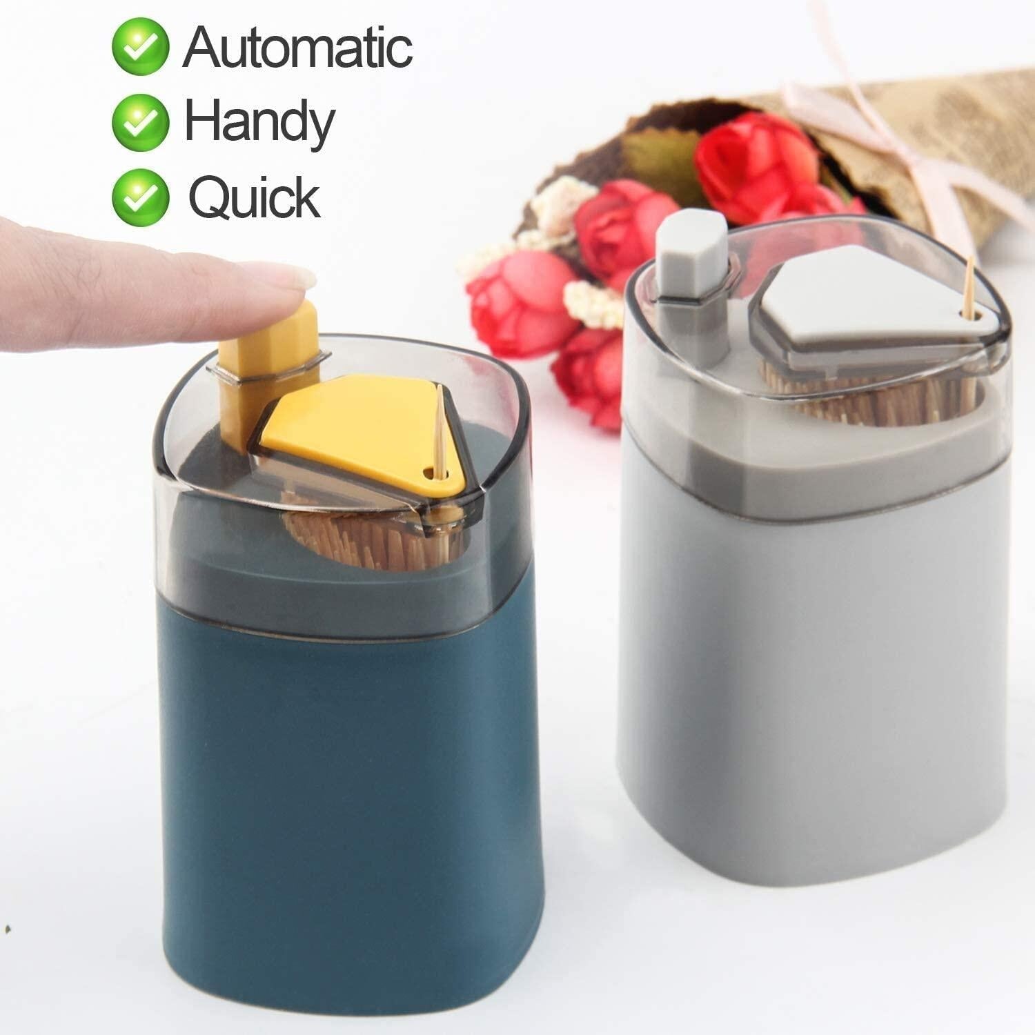Toothpicks Holder Dispenser, Automatic Toothpick Storage Box