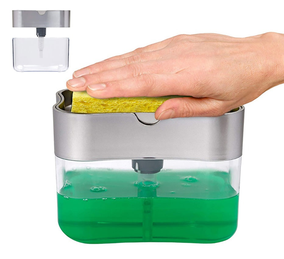 Multi-Function Soap Dispensing Dishwashing Sponge Holder