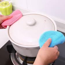 Pair of Silicon pot holder Gloves Silicone Heat Resistant Gloves