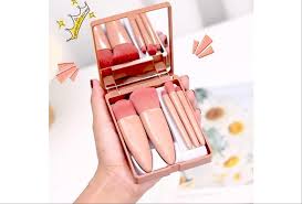 Portable Cosmetic Brush With Mirror