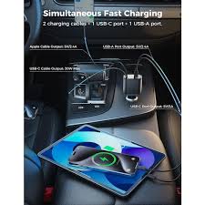 4-in-1 Retractable Car Mobile Charger