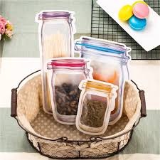 Reusable Jar Bags Ziplock Bag Airtight - Pack of 3