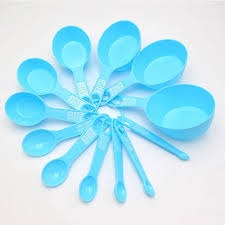 6 Pieces Measuring Spoons And Cups Plastic ,